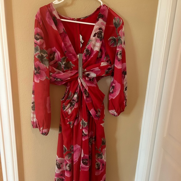 Anthropologie Ranna Gill Floral Cutout Dress - Picture 2 of 4